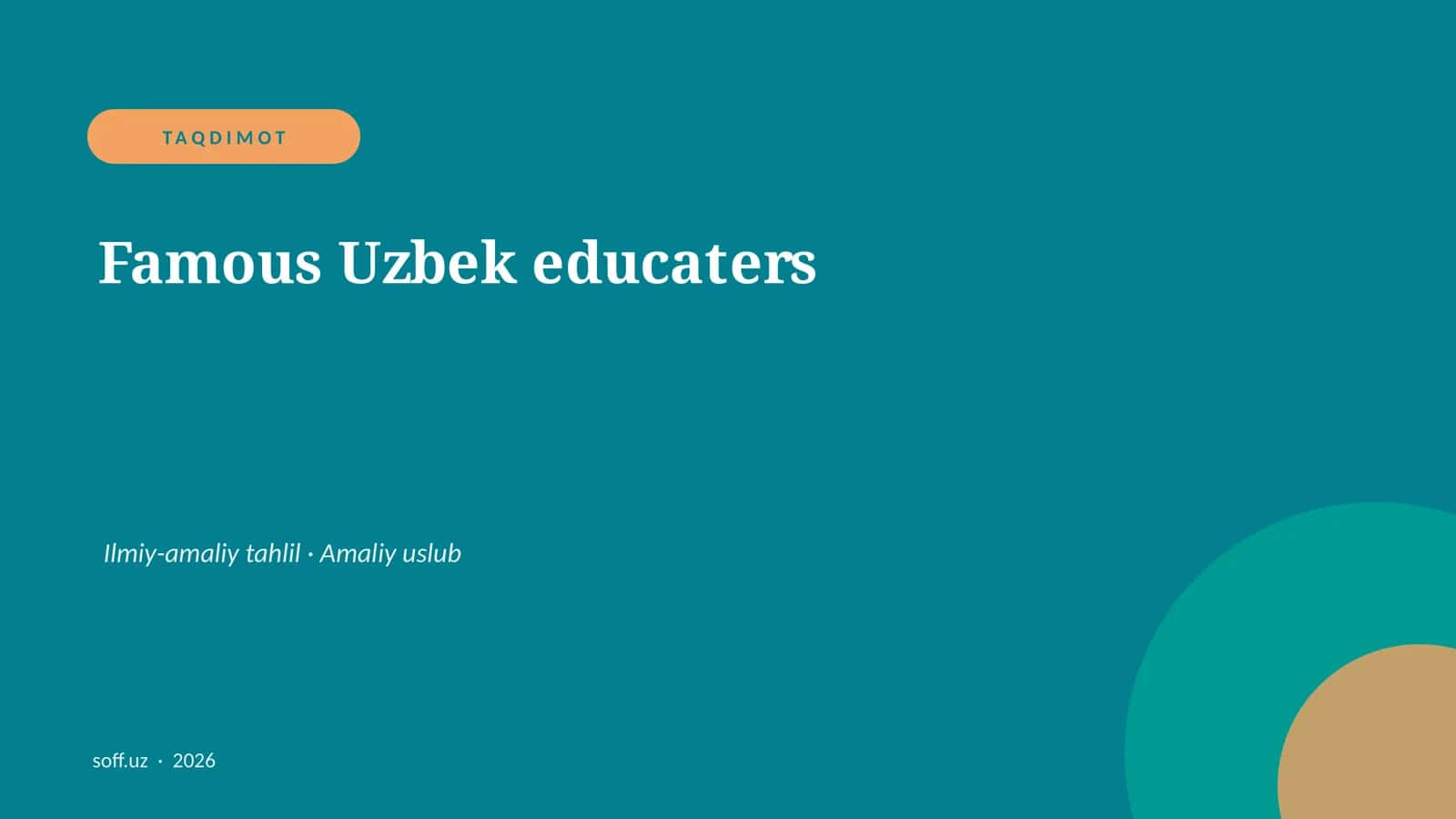 Famous Uzbek educators 1