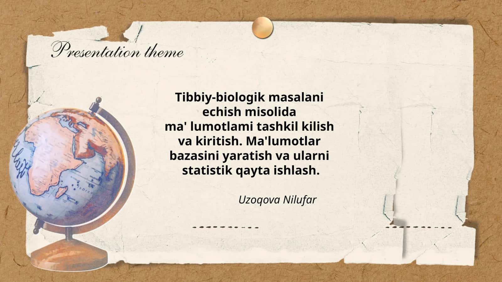 Tibbiy-biologik masalani 1