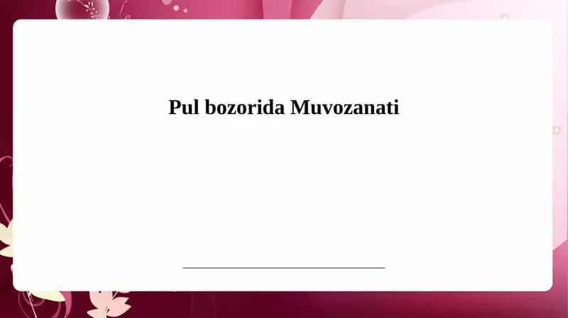 Bozorning asosiy tamoyillari va ularning o'zaro ta'siri 1