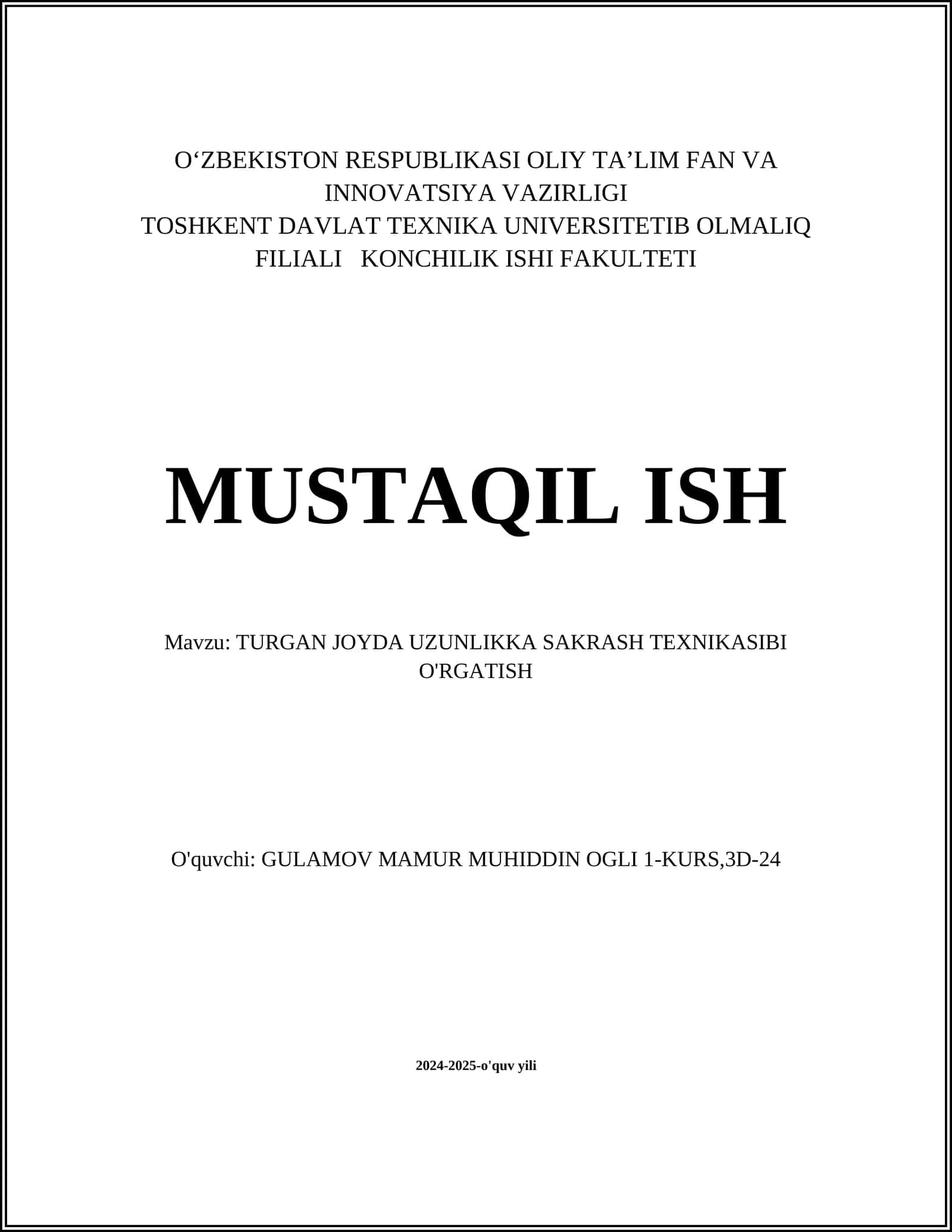 TURGAN JOYDA UZUNLIKKA SAKRASH TEXNIKASIBI O'RGATISH 1