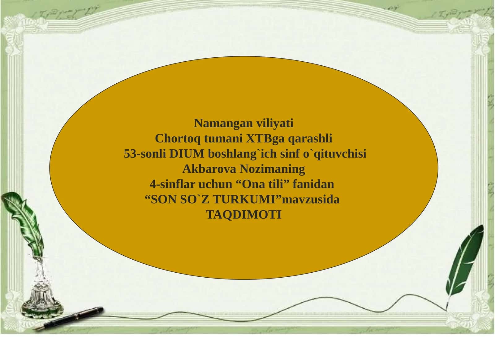 SON SO`Z TURKUMI 1