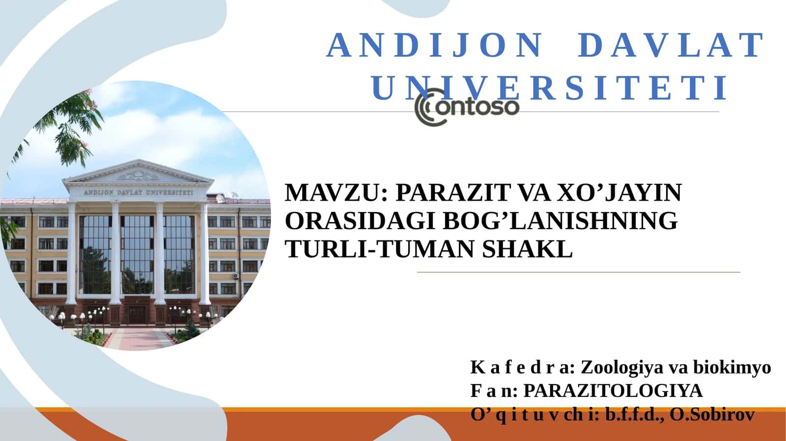 PARAZIT VA XO’JAYIN ORASIDAGI BOG’LANISHNING TURLI-TUMAN SHAKL 1