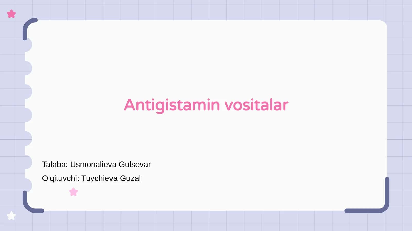 Antigistamin vositalar 1
