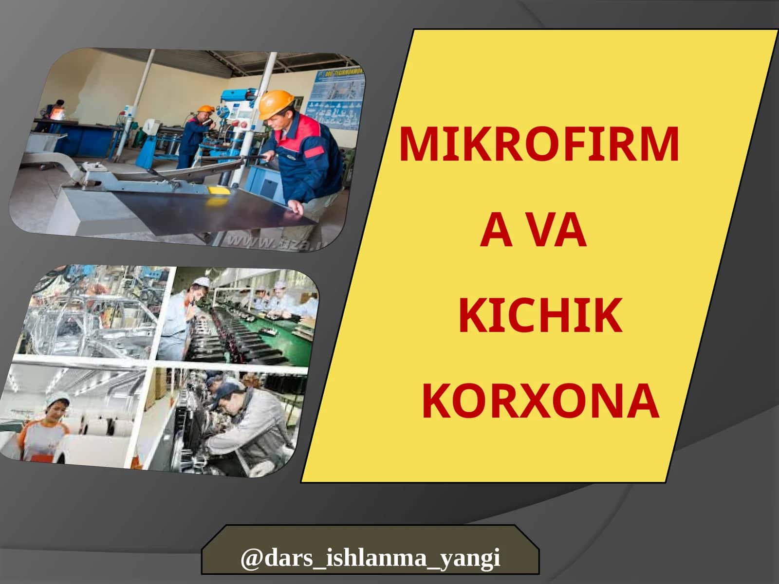 KICHIK TADBIRKORLIK SUBYEKTLARI 1