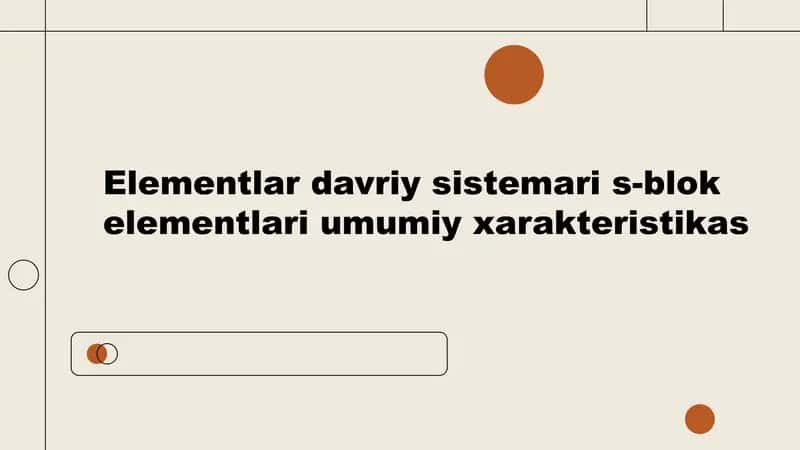 S-blok elementlari 1