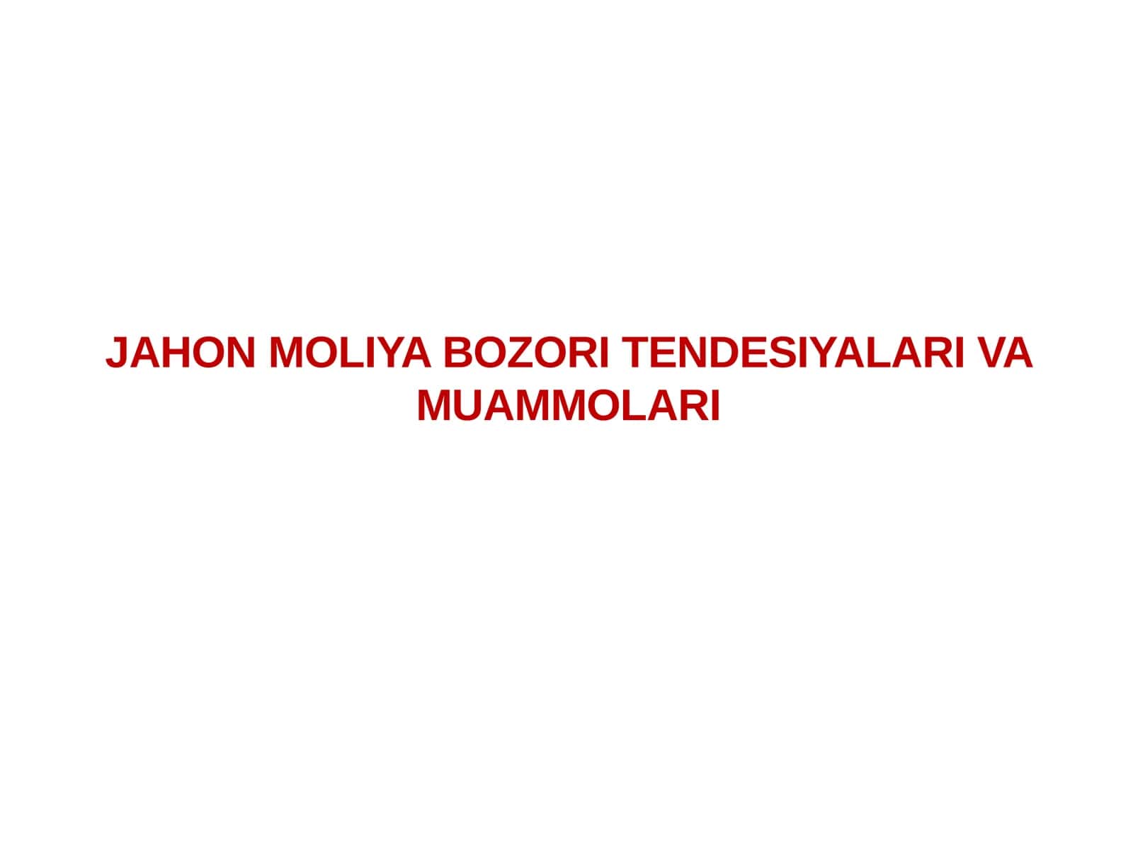 JAHONMOLIYA BOZORI TENDESIYALARI VAMUAMMOLARI 1
