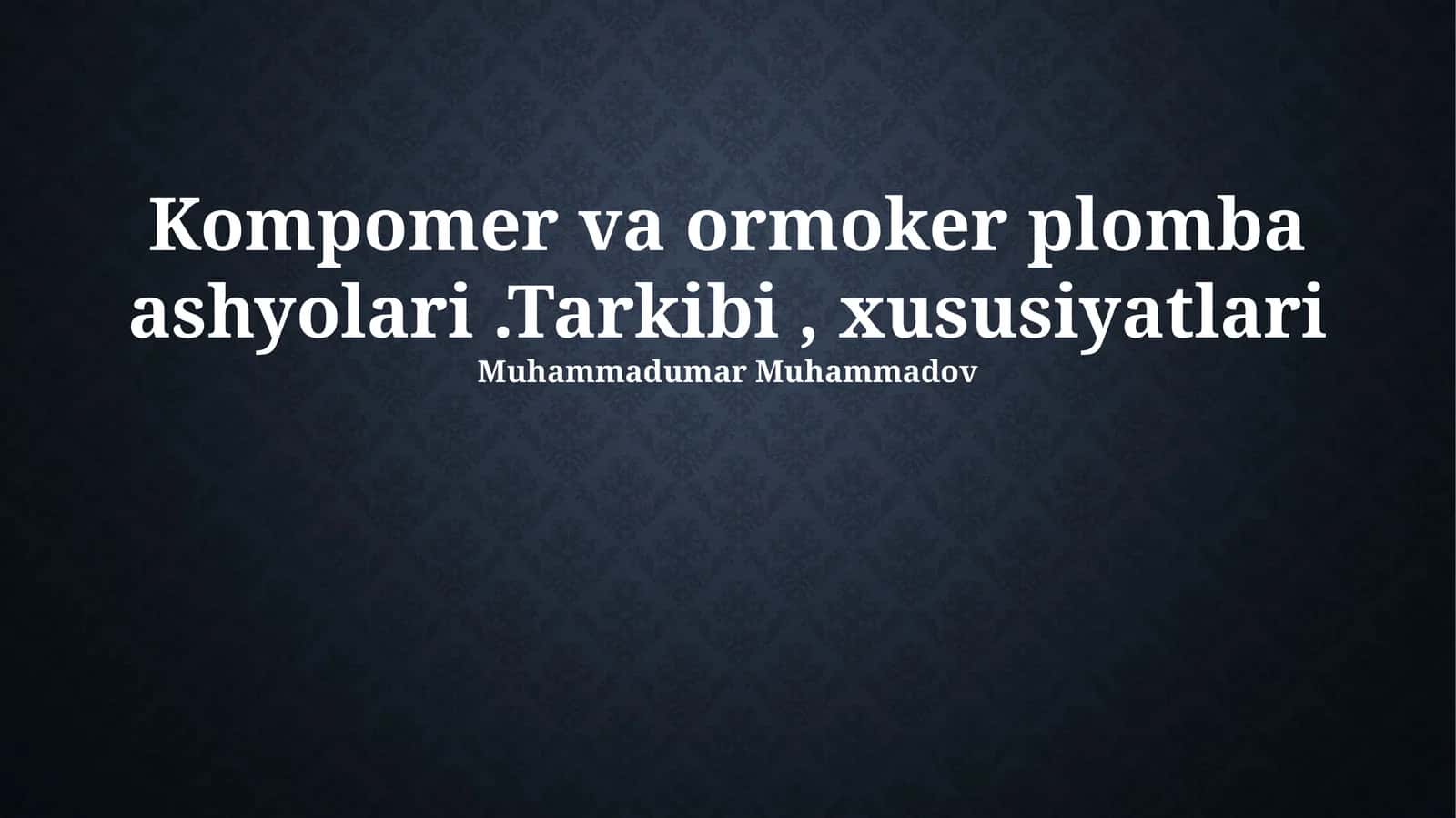 Kompozit va Amalgama Plomba Materiallarining Xossalari 1