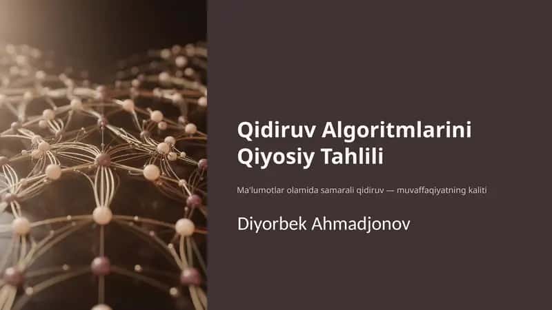 Qidiruv Algoritmlarini Qiyosiy Tahlili 1