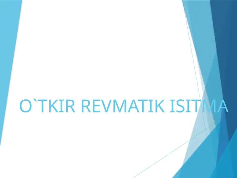 O`TKIR REVMATIK ISITMA 1
