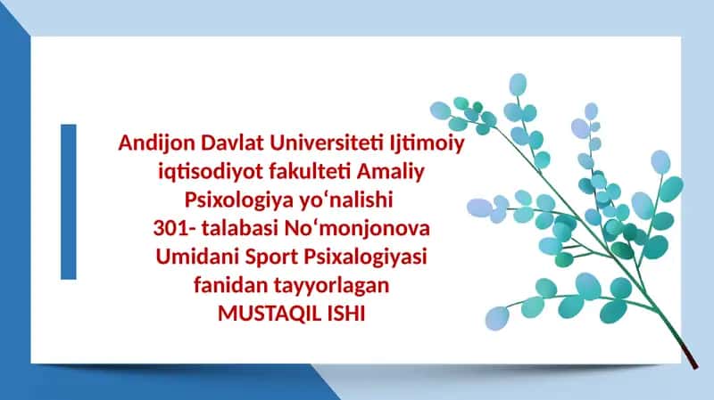 Sport jarohatlarining shaxs xulq-atvoriga ta’siri 1