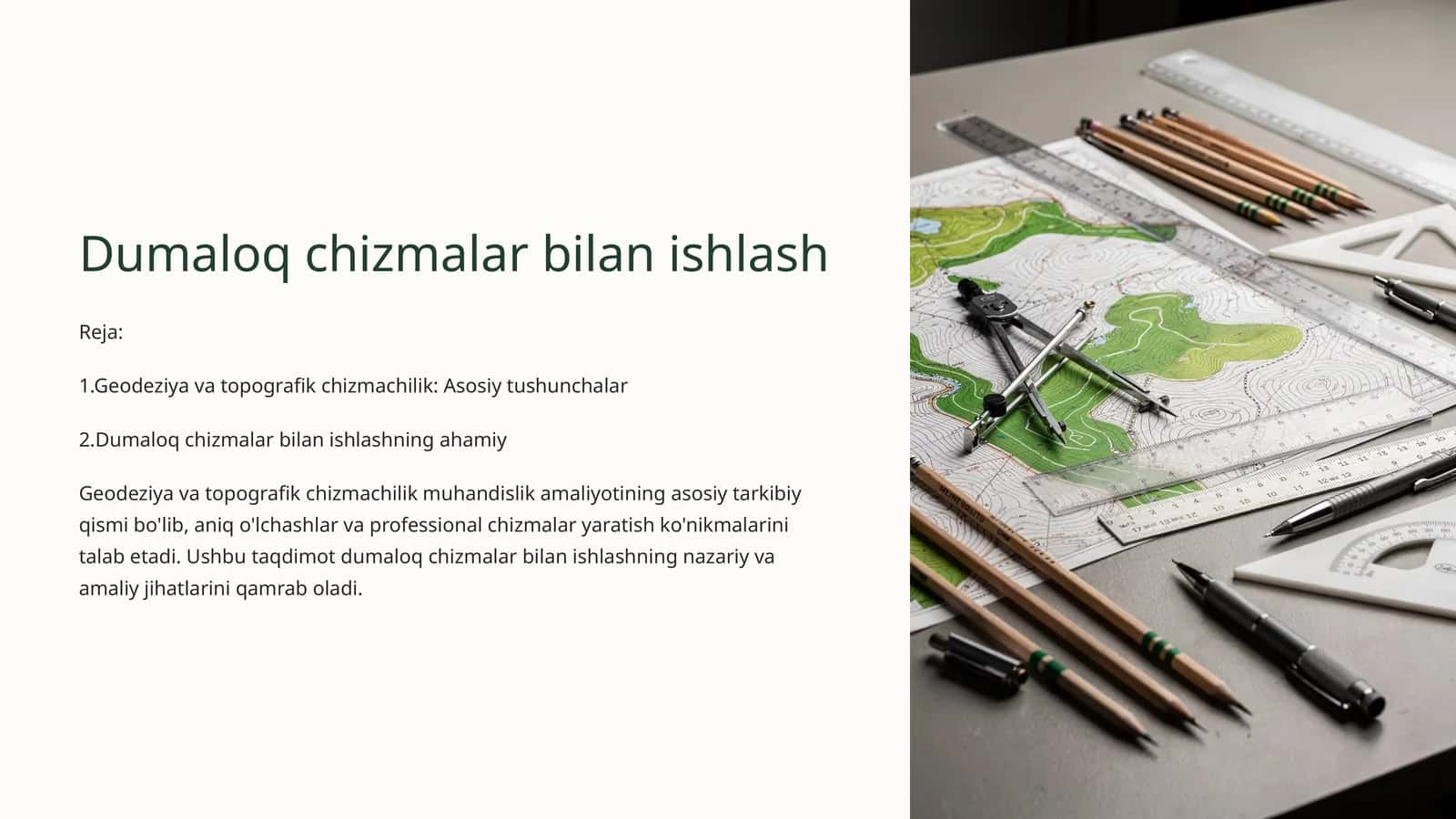 Dumaloq chizmalar bilan ishlash 1