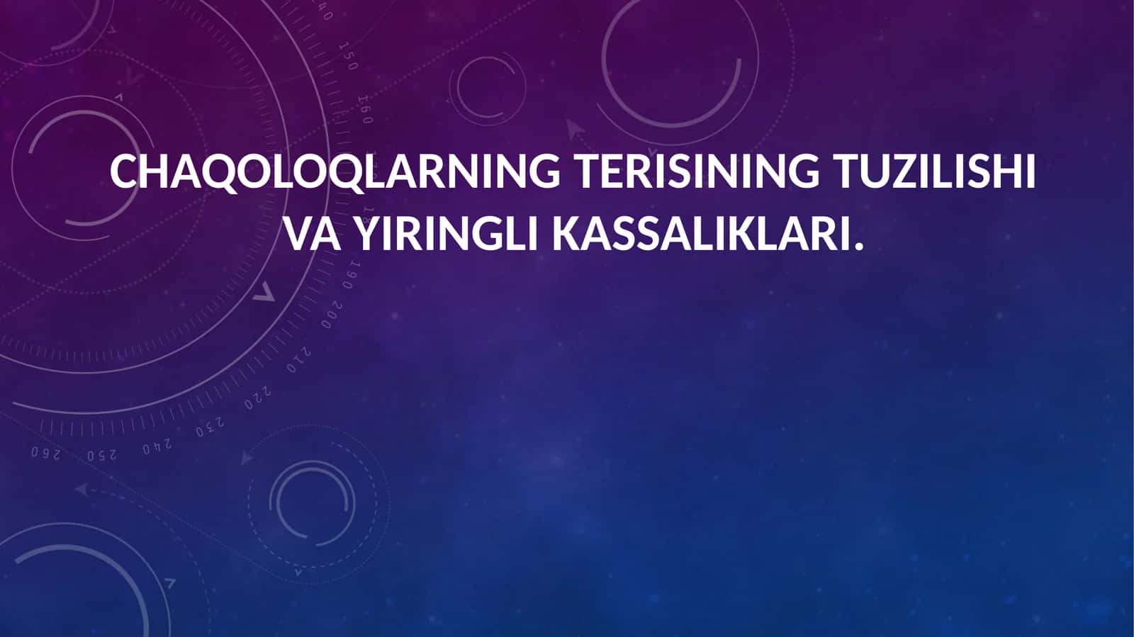 Teri anatomiyasi va gistologiyasi 1