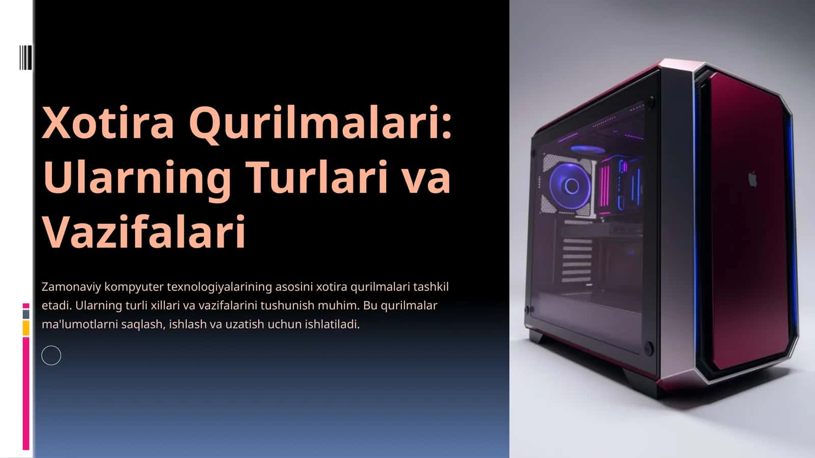 Xotira Qurilmalari: Ularning Turlari va Vazifalari 1