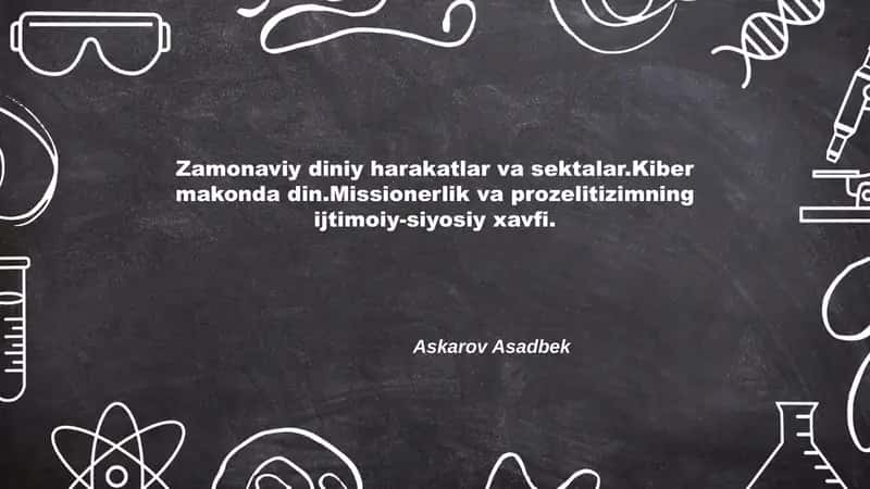 Zamonaviy diniy harakatlar va sektalar 1