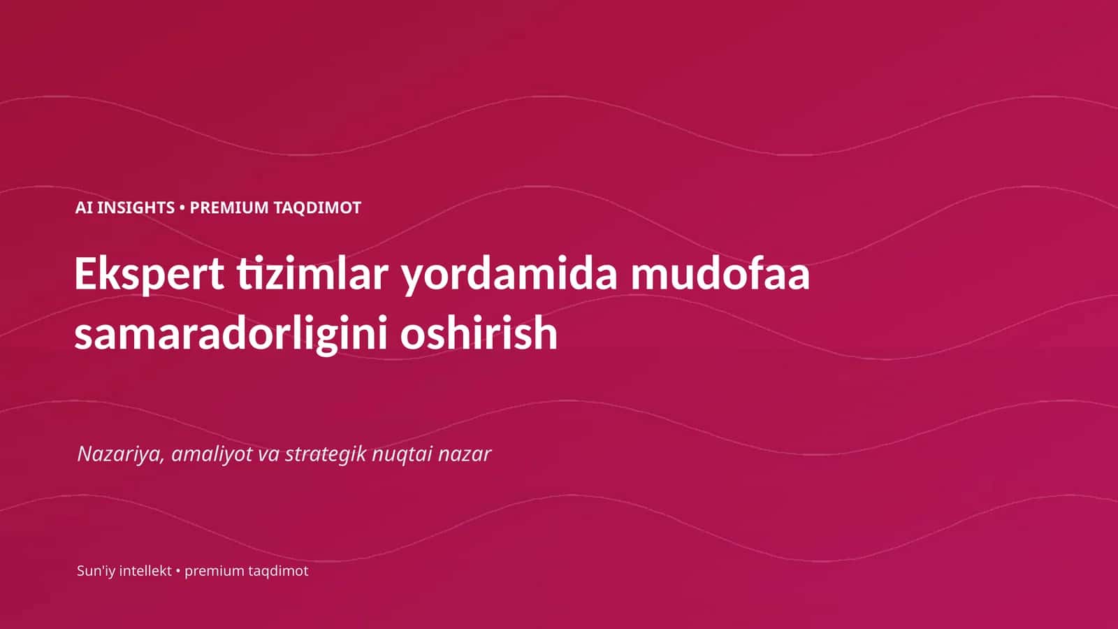 Ekspert tizimlar yordamida mudofaa samaradorligini oshirish 1