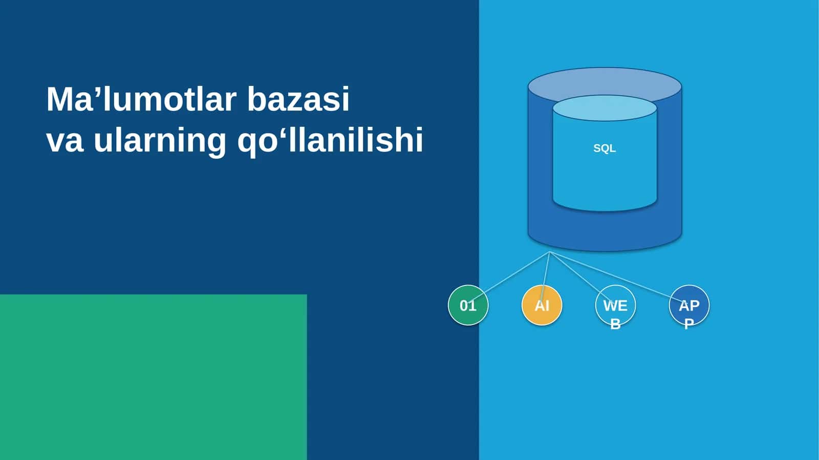 Ma’lumotlar bazasi va ularning qo‘llanilishi 1