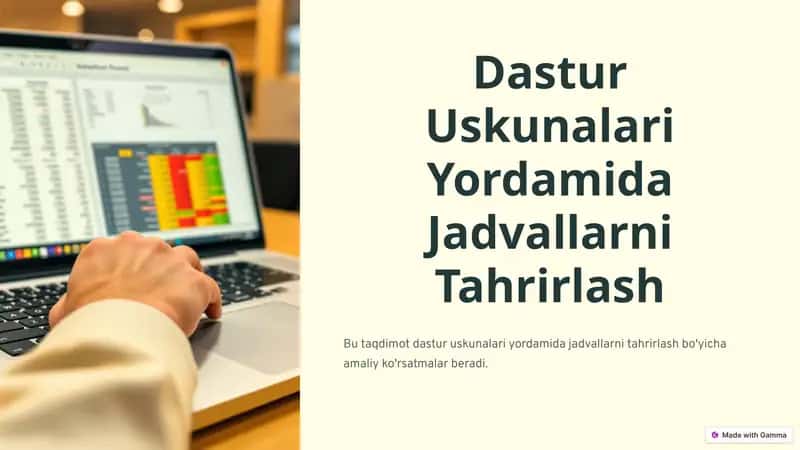 Dastur-Uskunalari-YordamidaJadvallarni Tahrirlash 1