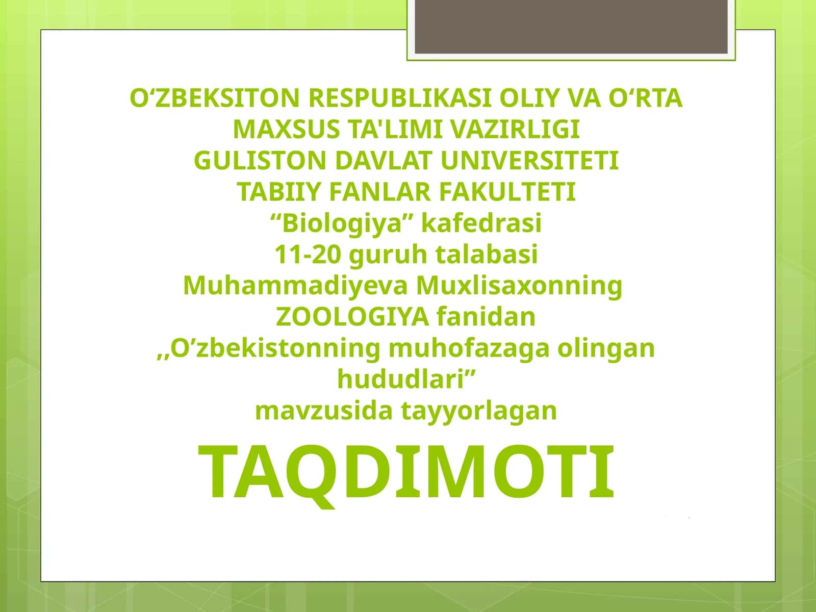O’zbekistonningmuhofazagaolinganhududlari 1