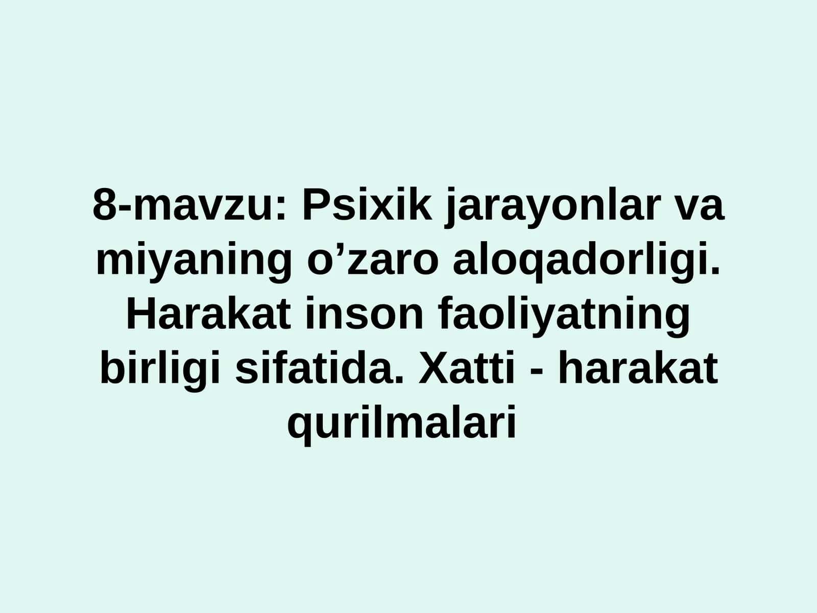 Insonda miya va psixik jarayonlarning shakllanishi 1