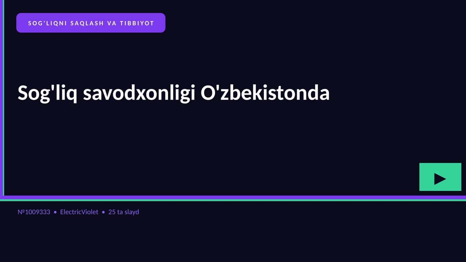Sog'liq savodxonligi O'zbekistonda 1