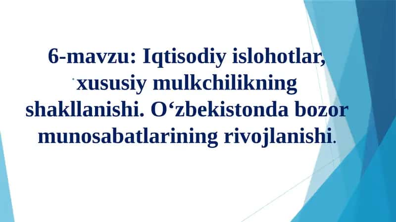 Iqtisodiyislohotlar