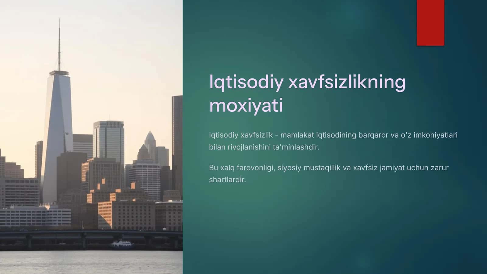 Iqtisodiy xavfsizlikning moxiyati 1