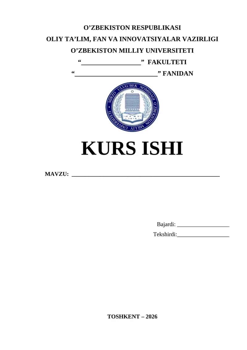 Kurs ishi yuzi 1