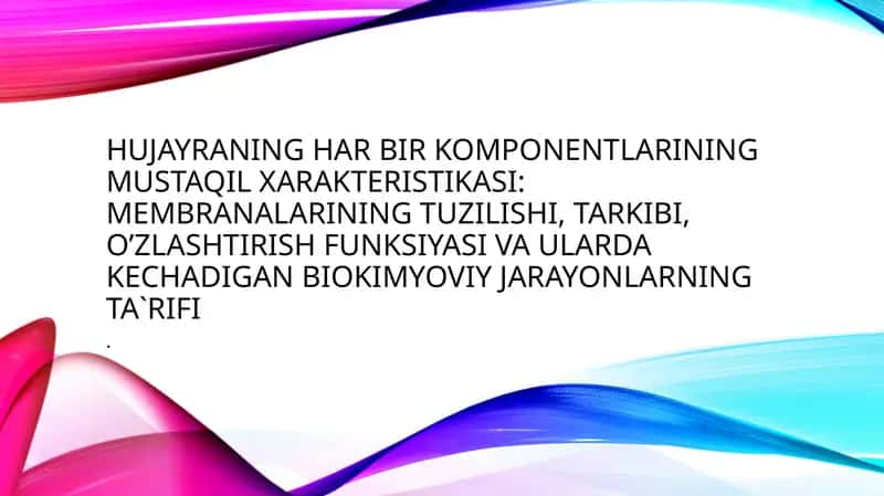 Tirik organizmlarning hujayraviy tuzilishini o'rganish metodlari 1