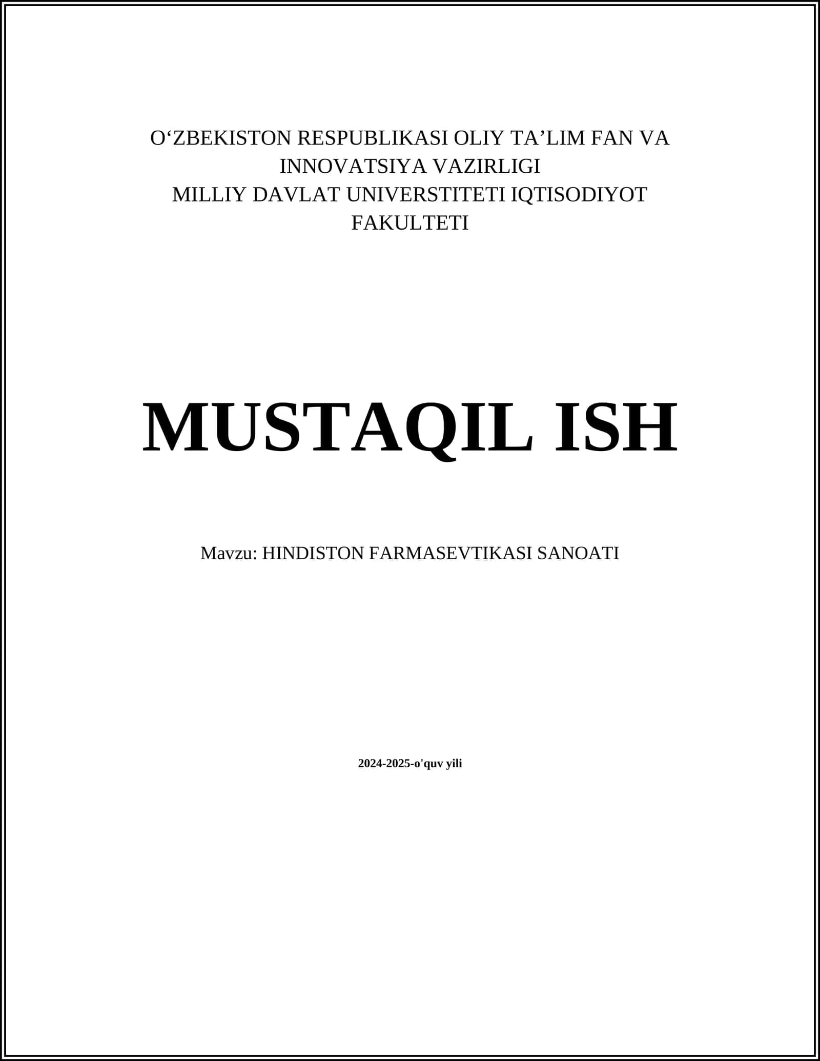 Hindiston Farmasevtikasi Sanoati 1