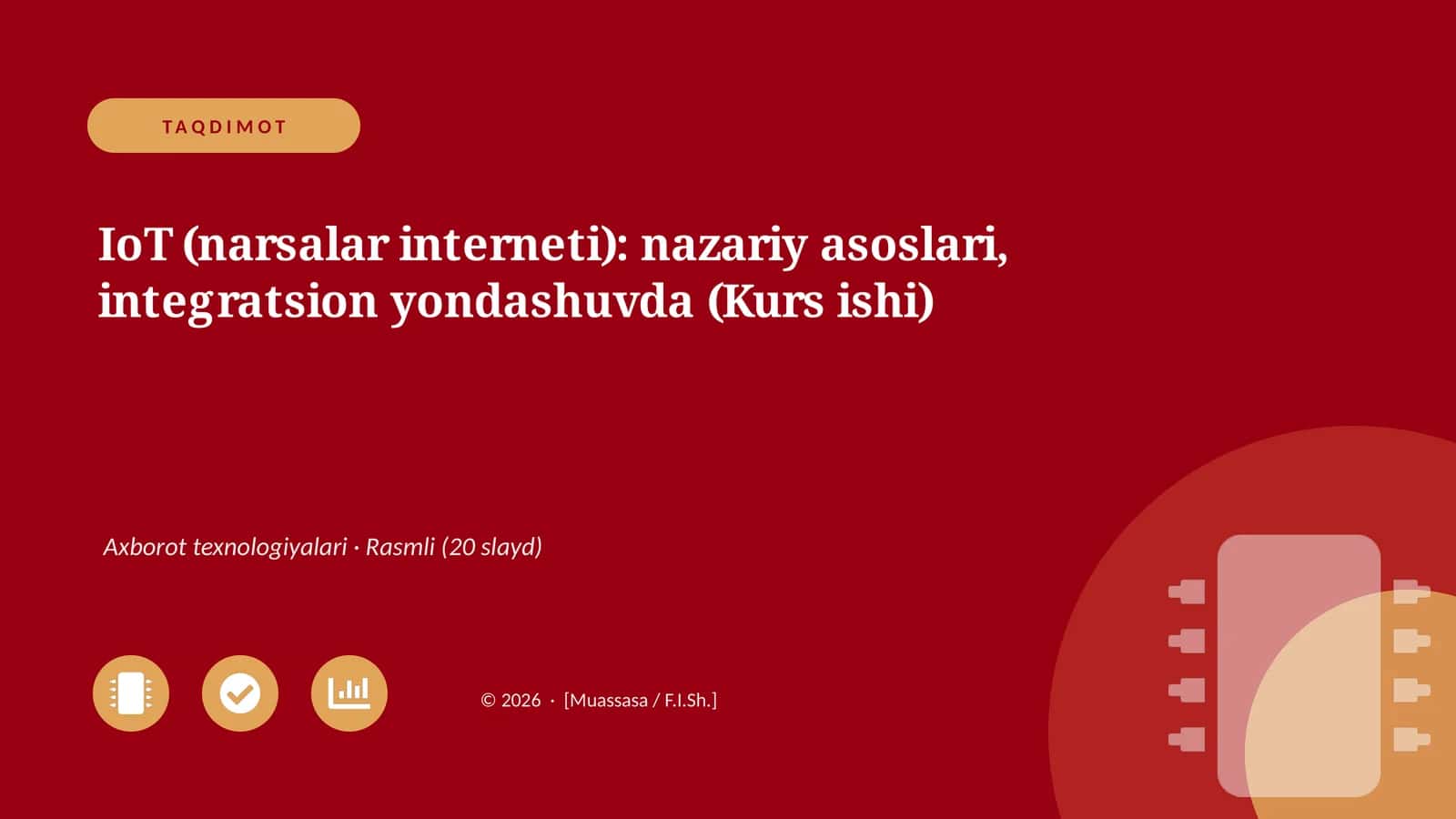 IoT (narsalar interneti): nazariy asoslari, integratsion yondashuvda 1