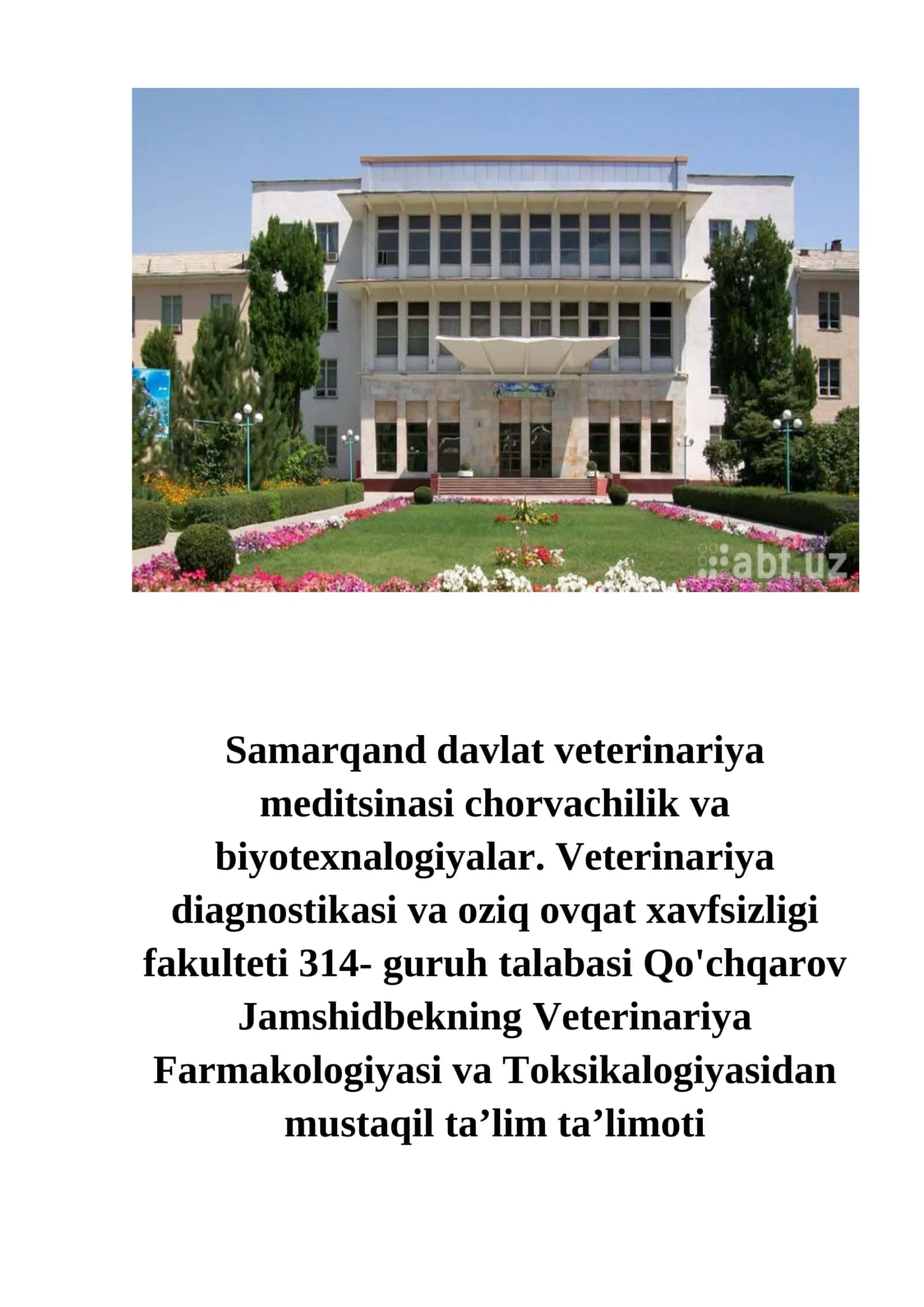 To‘qima preparatlar farmakologiyasi 1