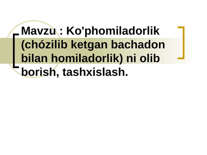 Ko'p homiladorlik 1