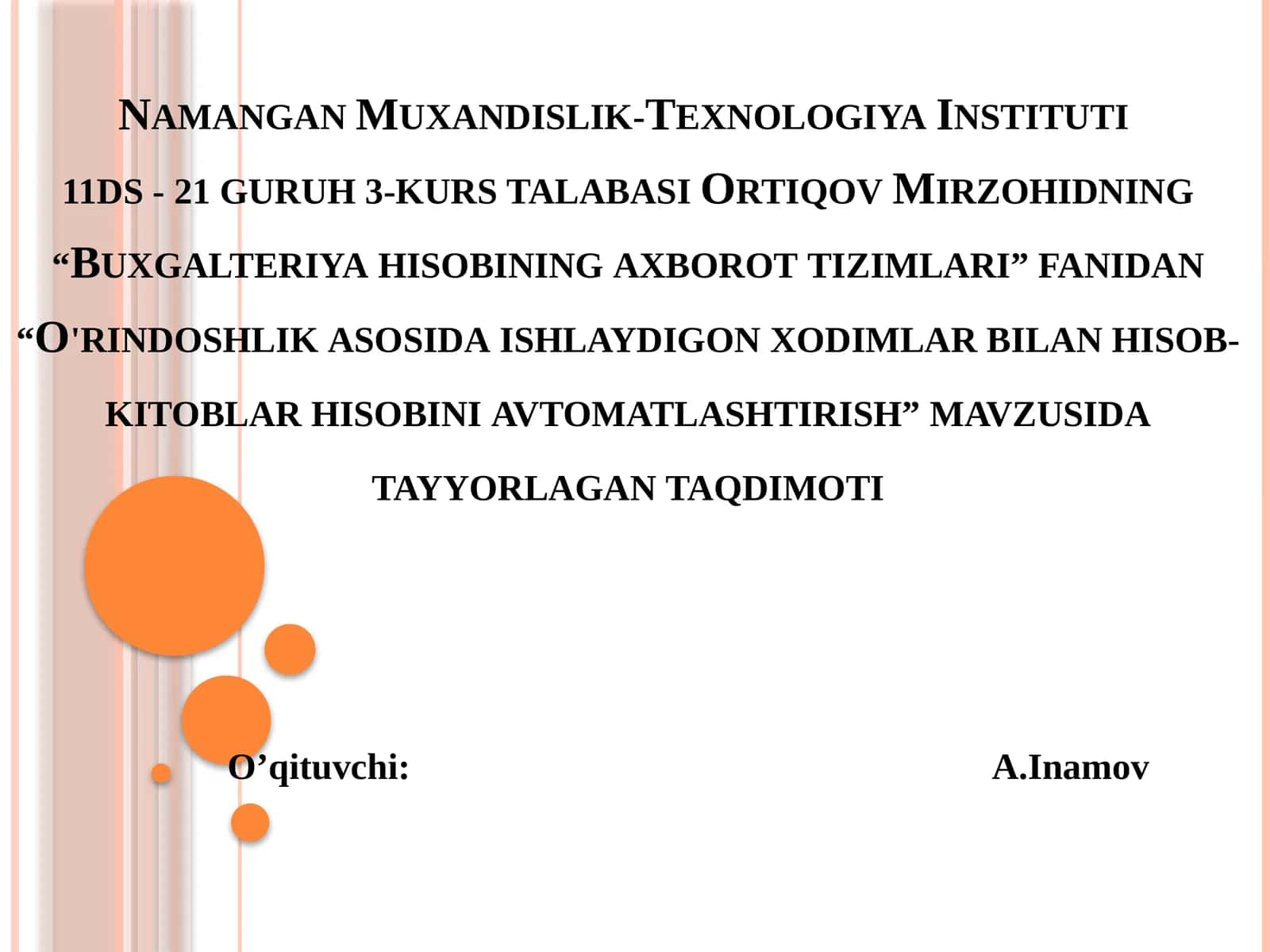 Buxgalteriya hisobining axborot tizimlari 1