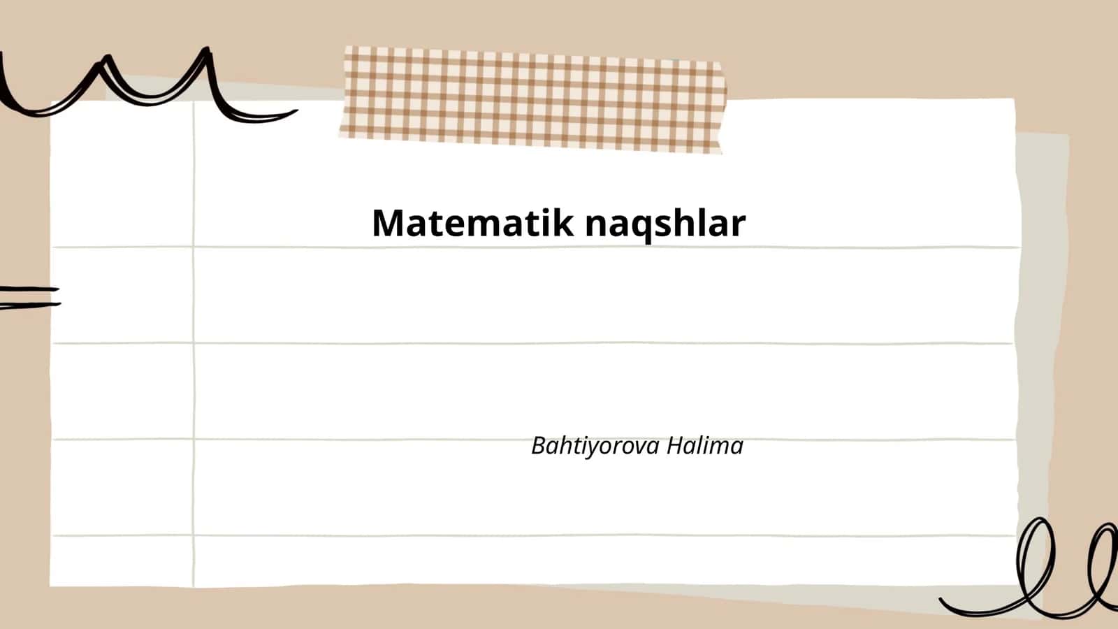 Matematik naqshlar 1