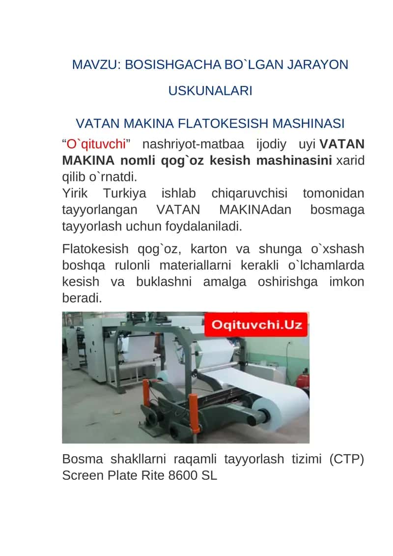 VATAN MAKINA FLATOKESISH MASHINASI 1