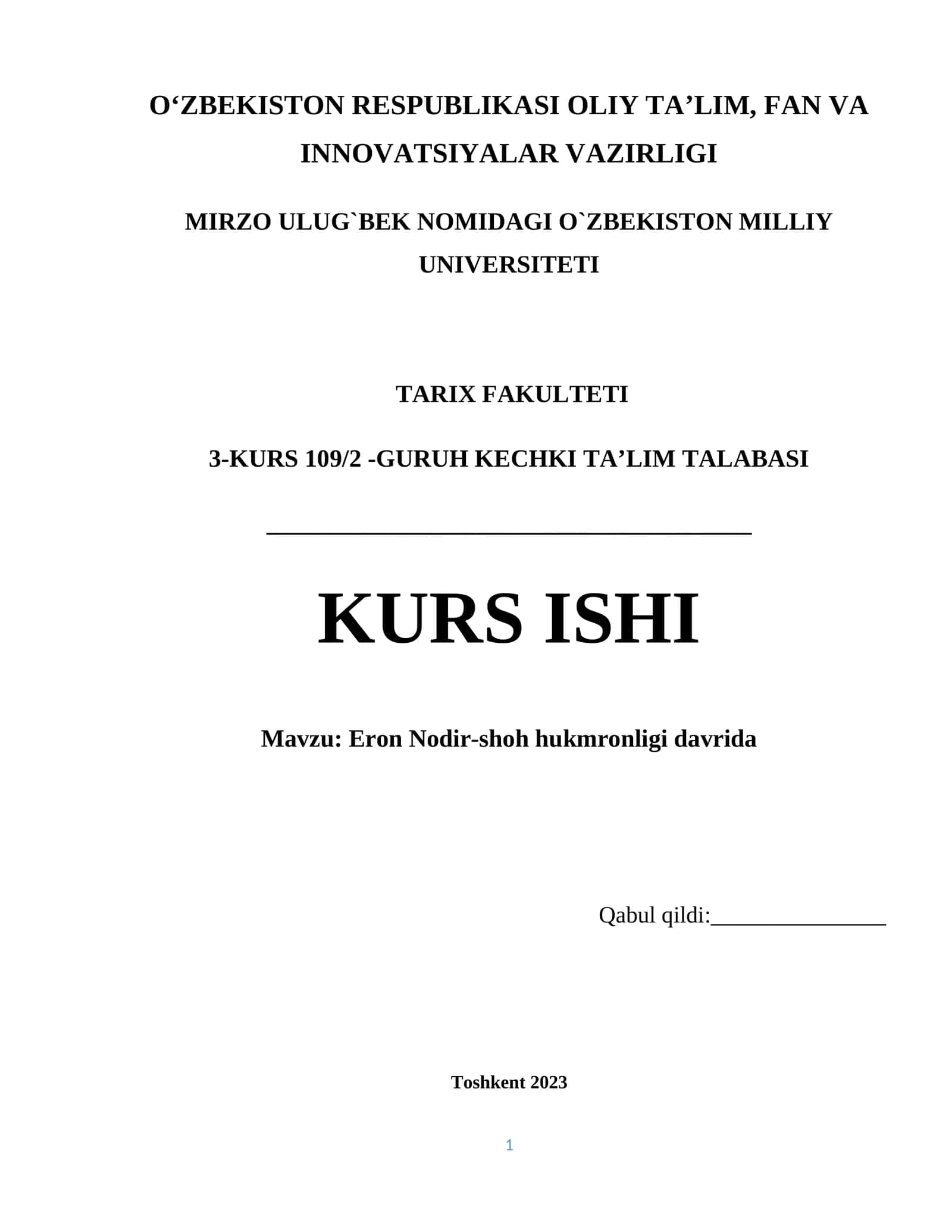 Eron Nodir-shoh hukmronligi davrida 1