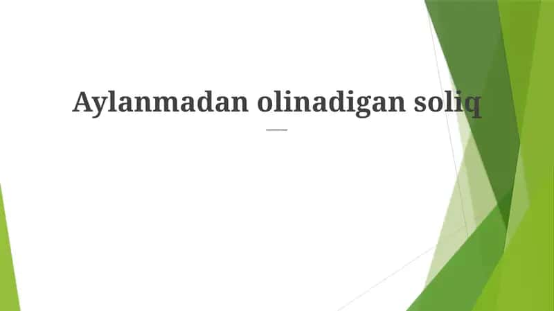 Soliq to'lovlari 1