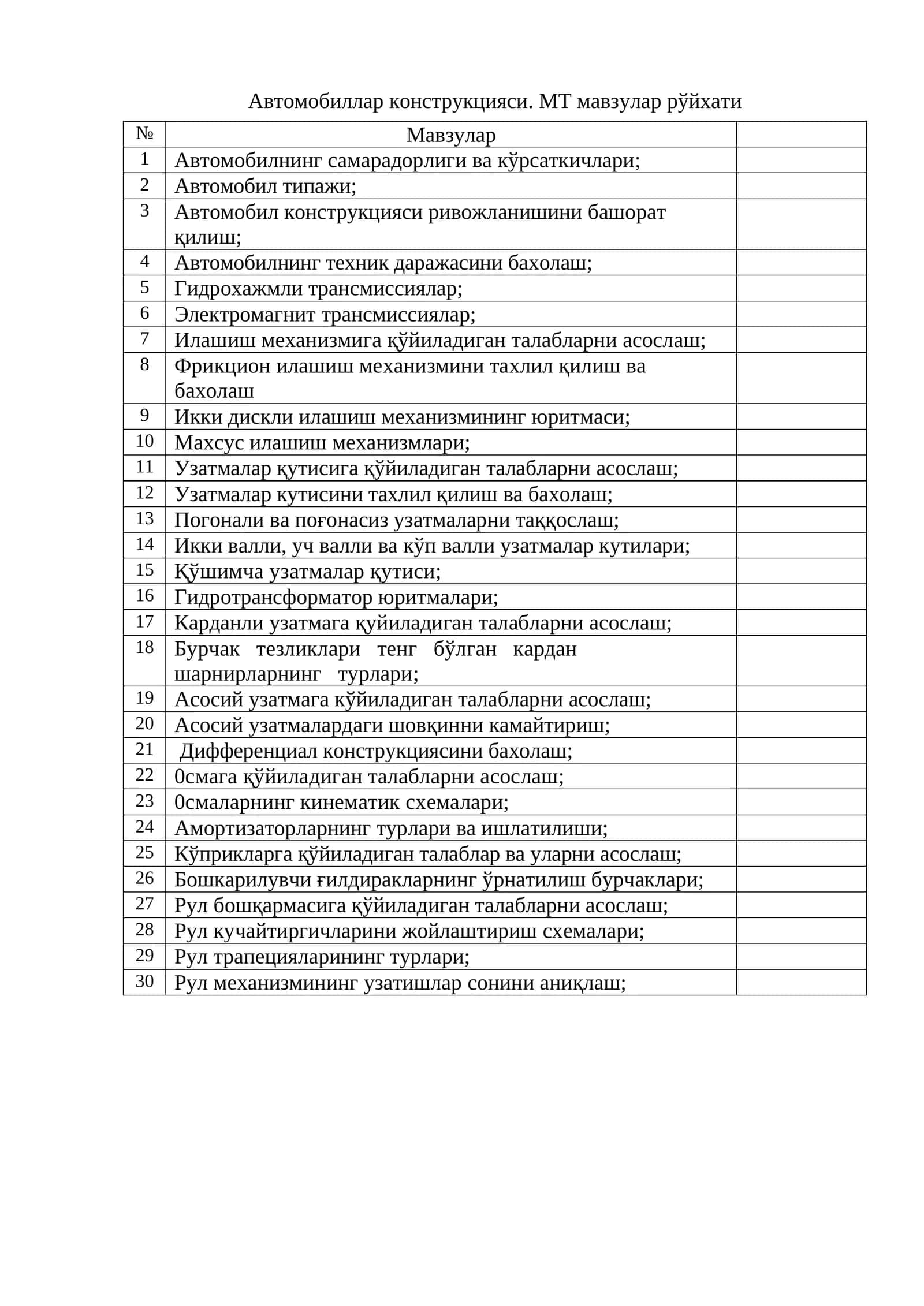 Автомобилнинг самарадорлиги ва кўрсаткичлари 1