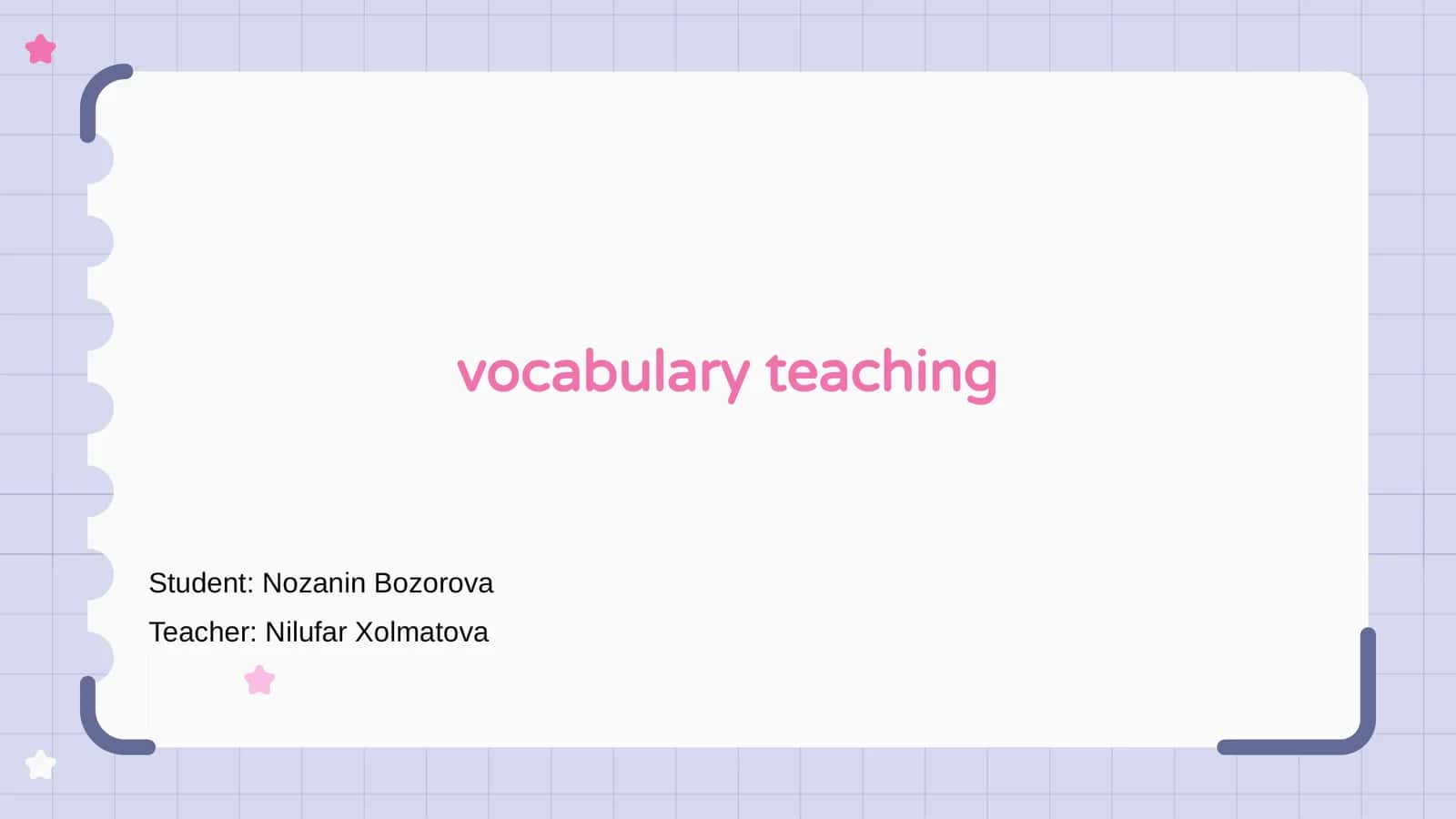 Vocabulary Teaching 1