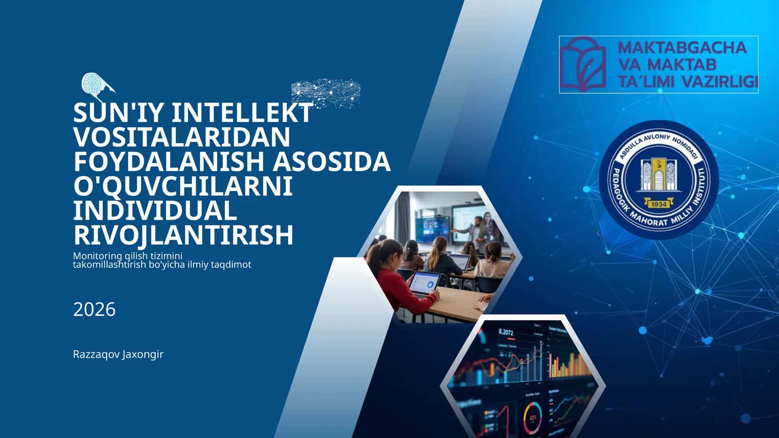 SUN'IY INTELLEKT VOSITALARIDAN FOYDALANISH ASOSIDA O'QUVCHILARNI INDIVIDUAL RIVOJLANTIRISH 1