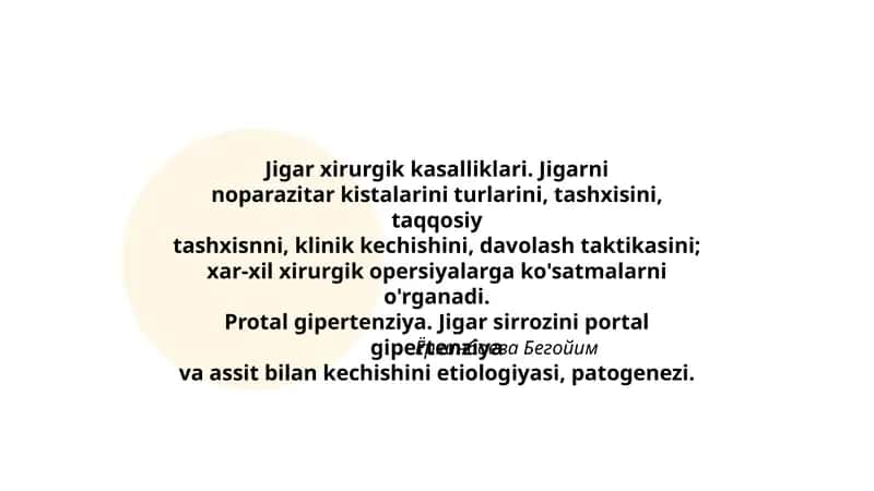 Jigar xirurgik kasalliklari 1