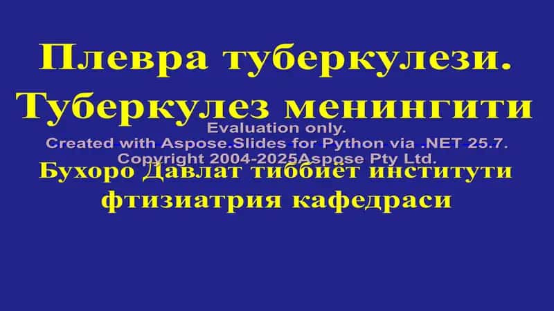 Плевра туберкулези