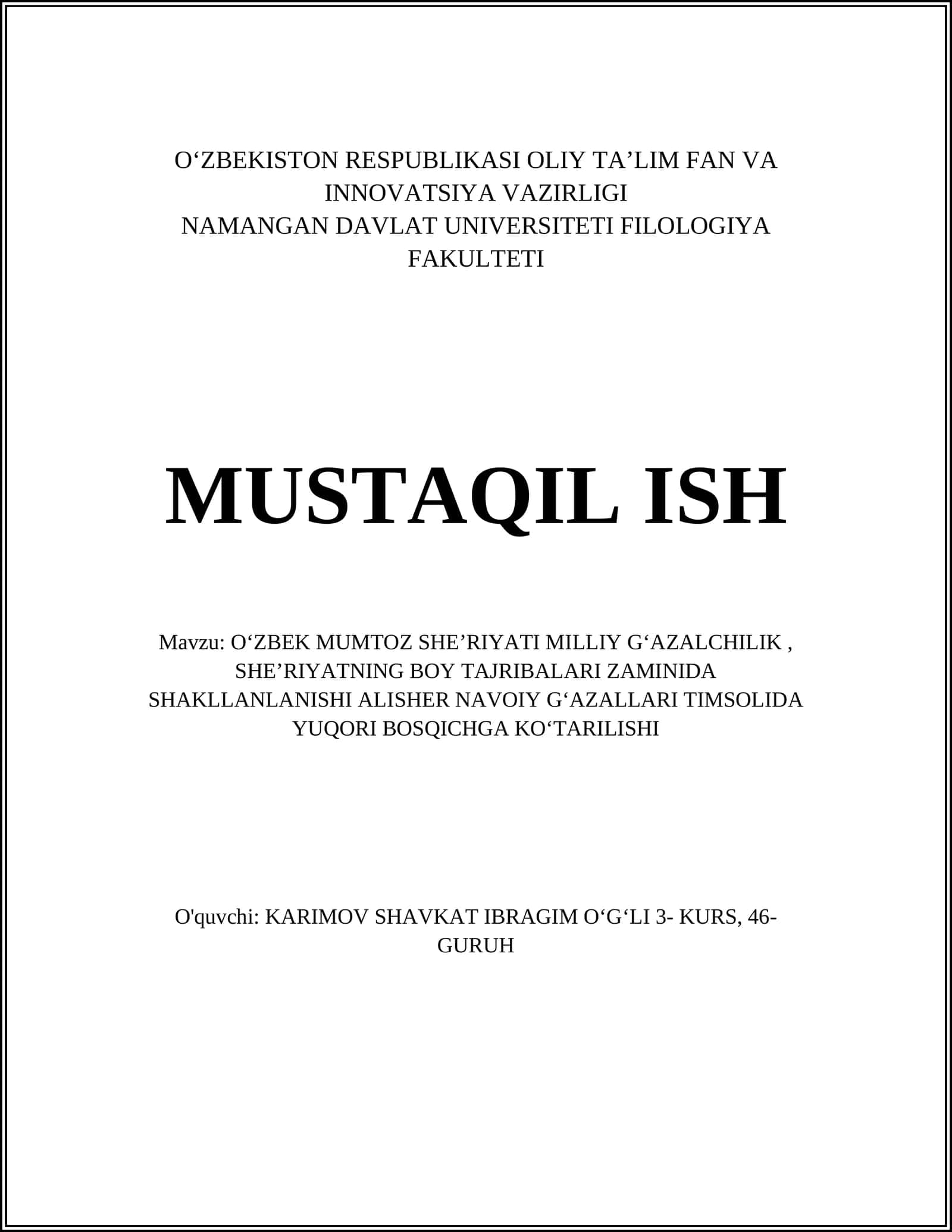 Oʻzbek mumtoz sheʼriyatini darixi 1