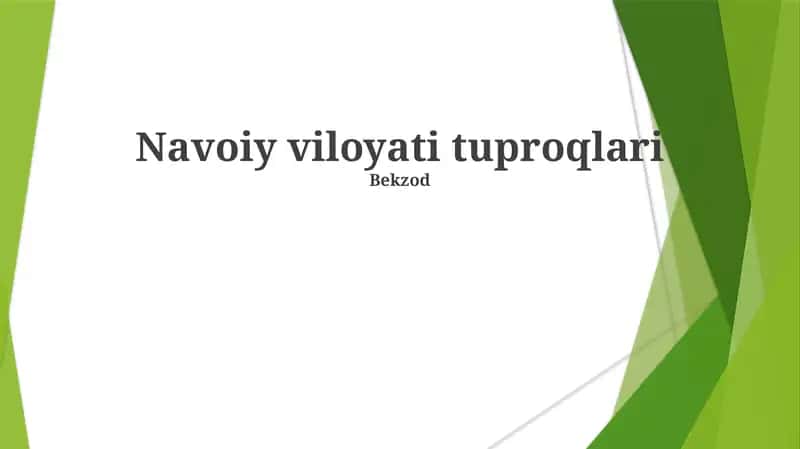 Navoiy viloyati tuproqlari 1