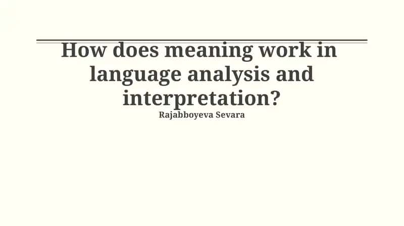 Ambiguity and Polysemy: Navigating Multiple Meanings 1