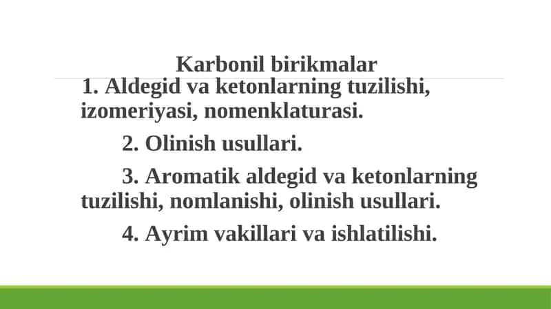 Aldegid va ketonlar 1
