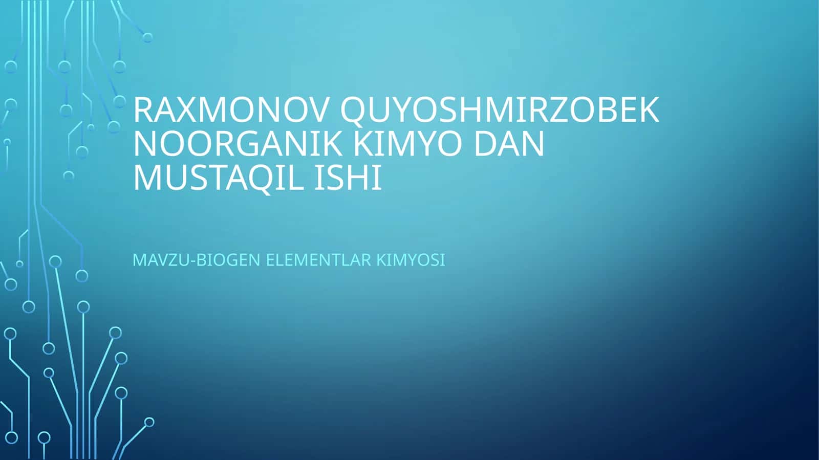 Biogenelementlar kimyosi 1