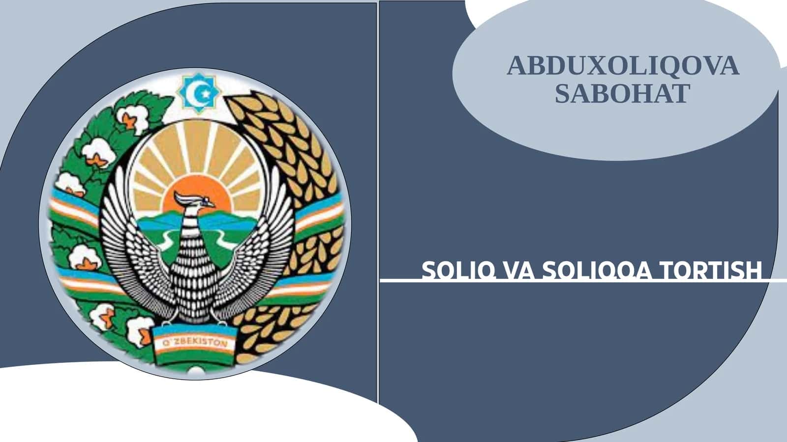 SOLIQLARVA SOLIQQA TORTISH 1