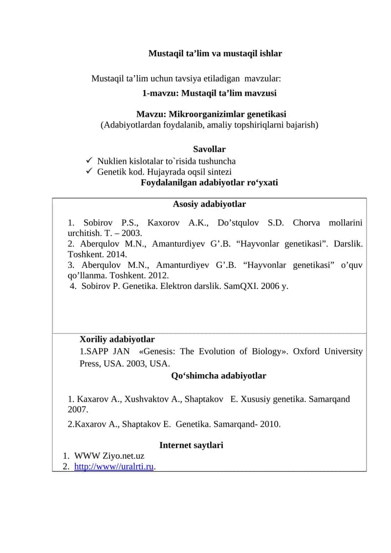 Gen injeneriyasi va biotexnologiya 1