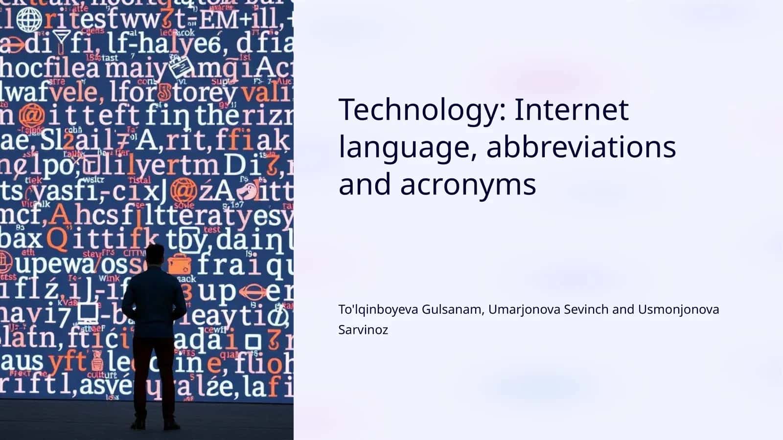 Internet language, abbreviations and acronyms 1